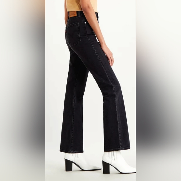 NWOT Levi's Ribcage Bootcut 24w High Rise Black Jeans - Picture 3 of 5